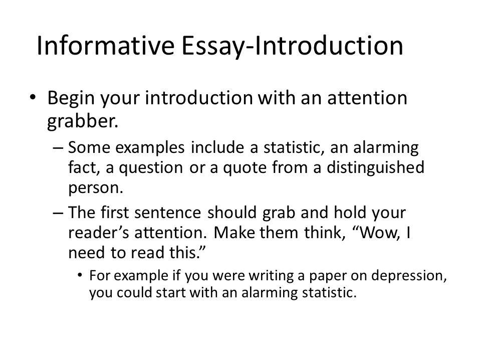 Attention grabber examples writing a incident